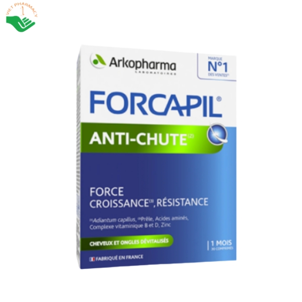 Viên Uống Chống Rụng Tóc Arkopharma Forcapil Anti Chute (Hộp 30 viên) Vien-Uong-Chong-Rung-Toc-Arkopharma-Forcapil-Anti-Chute-Hop-30-vien
