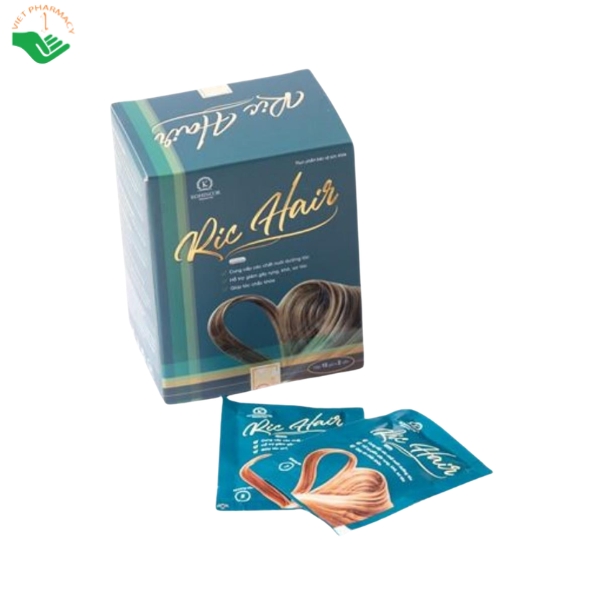 Viên uống Ric Hair hỗ trợ giảm tình trạng tóc khô xơ và gãy rụng (Hộp 15 gói) Vien-uong-Ric-Hair-ho-tro-giam-tinh-trang-toc-kho-xo-va-gay-rung-Hop-15-goi