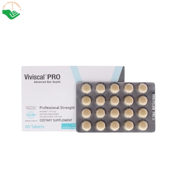 Viên uống hỗ trợ mọc tóc Viviscal PRO hỗ trợ kích thích mọc tóc (60 viên) Vien-uong-ho-tro-moc-toc-Viviscal-PRO-ho-tro-kich-thich-moc-toc-60-vien