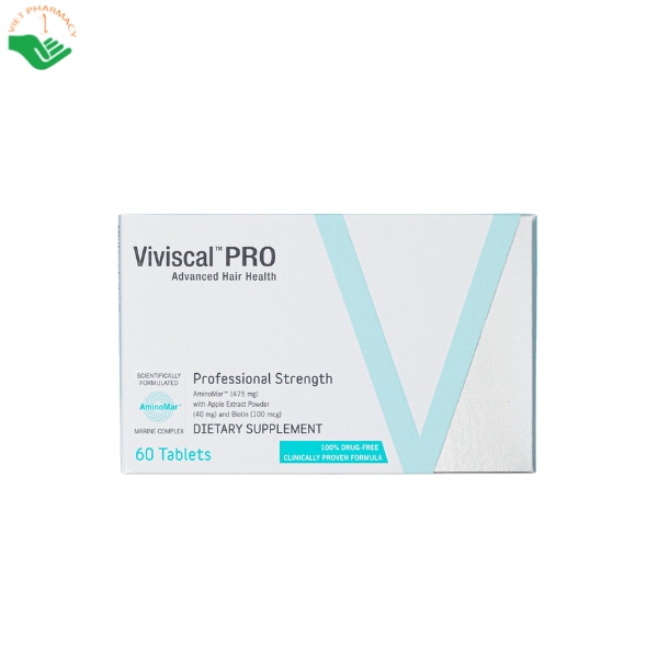 Viên uống hỗ trợ mọc tóc Viviscal PRO hỗ trợ kích thích mọc tóc (60 viên) Vien-uong-ho-tro-moc-toc-Viviscal-PRO-ho-tro-kich-thich-moc-toc-60-vien