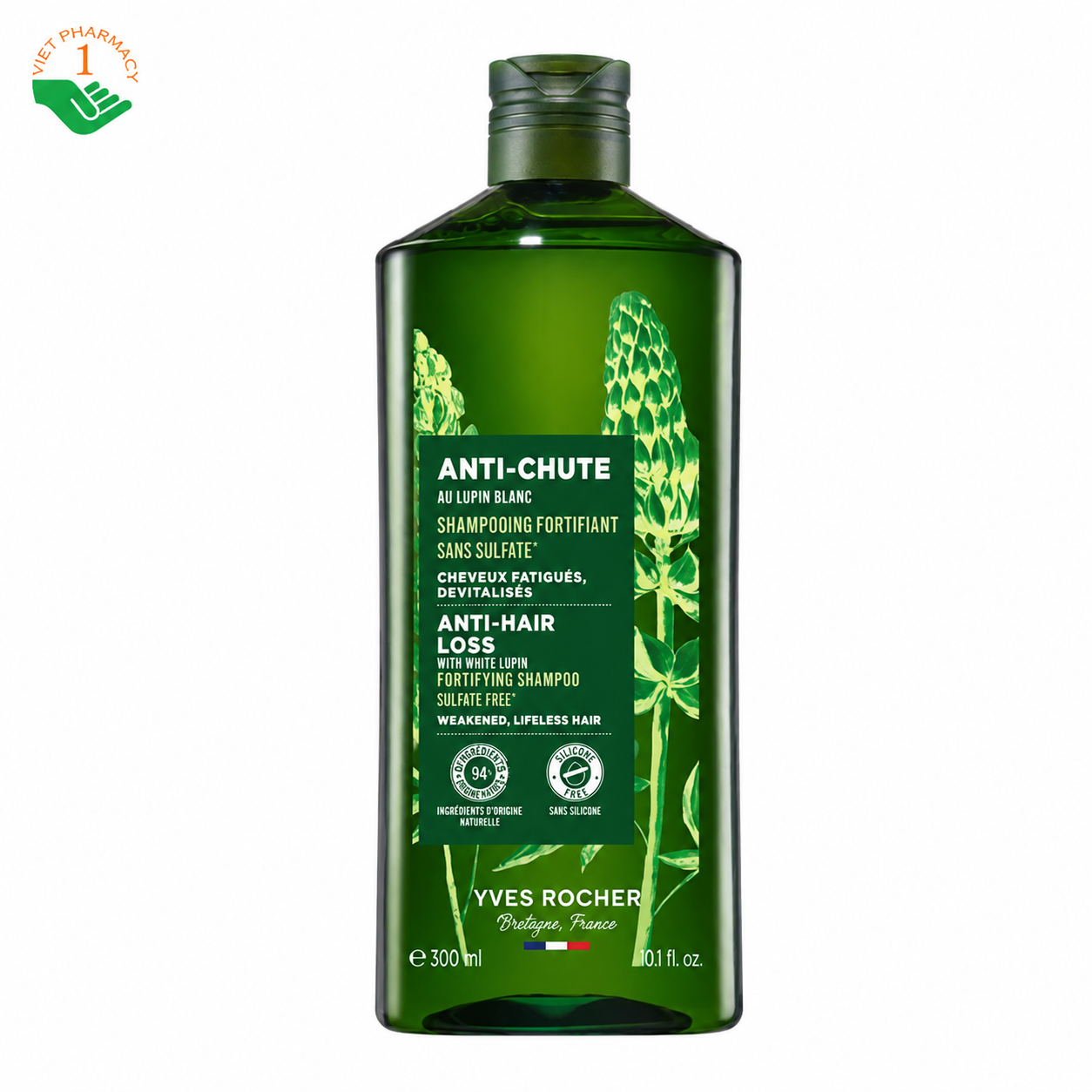 Dầu gội Anti-Hair Loss Shampoo Yves Rocher giảm tóc gãy rụng và giúp tóc chắc khoẻ từ gốc đến ngọn (Chai 300ml) Dầu gội Anti-Hair Loss Shampoo Yves Rocher giảm tóc gãy rụng và giúp tóc chắc khoẻ từ gốc đến ngọn (Chai 300ml)