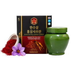 Cao hồng sâm nhụy hoa nghệ tây Red Ginseng Saffron Hansusam (Hũ sành 1kg)