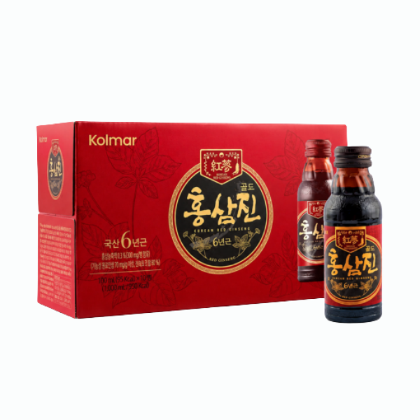 Nước hồng sâm Hongsamjin Gold Kolmar (Hộp 10 chai x 100ml)