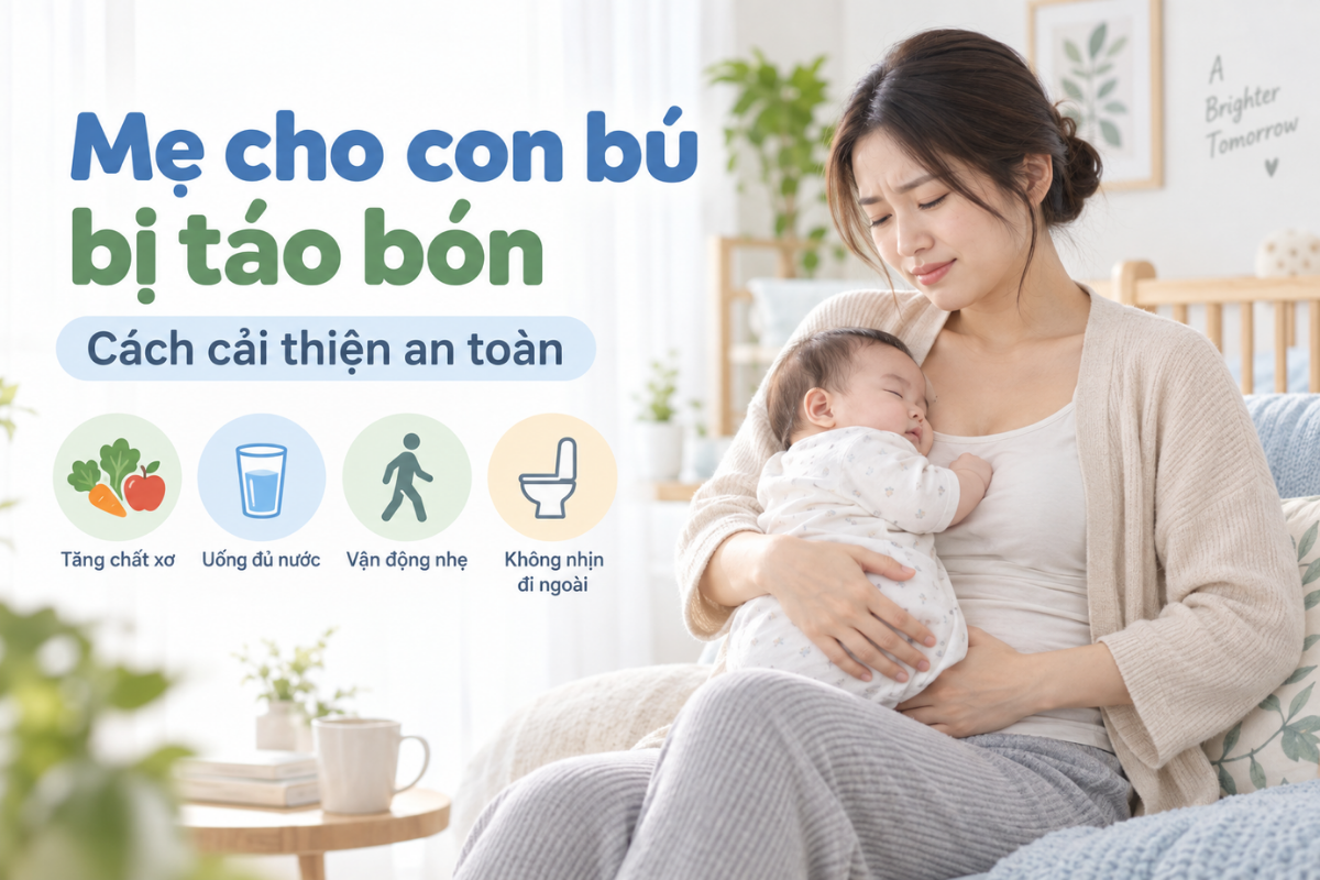 Một số thói quen đơn giản có thể hỗ trợ cải thiện táo bón ở mẹ sau sinh
