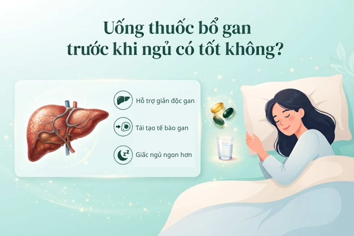 Uống thuốc bổ gan trước khi ngủ có tốt không? 